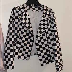 Checkerboard Motorcycle Jacket
